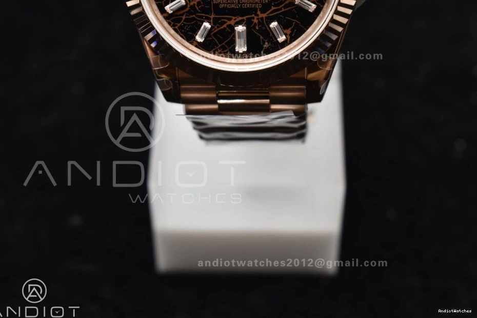 A President DayDate Dial GMF Crystal RG 904L Bracelet 40 Steel Markers 706 On Meteorite Bright 0506